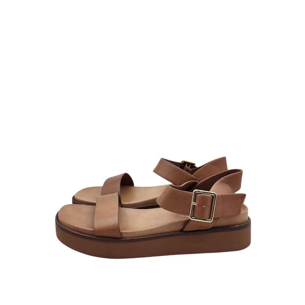 Steve Maden Women's Leather Strap Platform Sandals - 8M